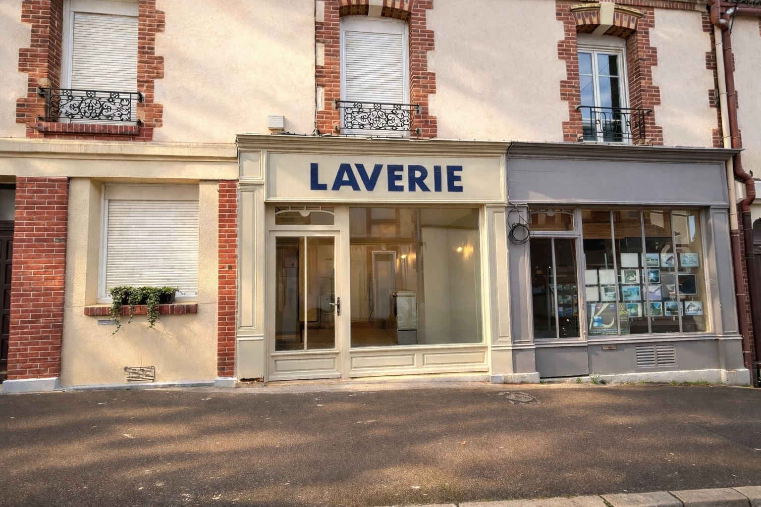 Extérieur de la laverie Houlgate